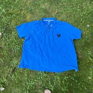 Duluth Trading Co‎ Disney Mickey Mouse Polo Shirt Mens 4XL Blue Big & Tall
